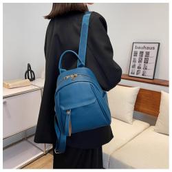 ZR181 Wholesale Of New Korean Soft Leather Women's PU Backpack Waterproof Wear-resistant Fashion Travel Backpack