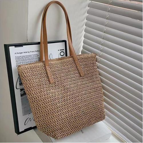 Minimalist big totes shoulder bags women straw woven handbags ladies luxury handbags for women luxury summer beach tote bags