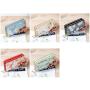 ZR818 Women's Wallet Long Handbag PU Double-layer Zipper Coins Wallet Purse Stylish Contrast Color Mobile Phone Bag Card Holder