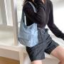 Korean Version Hand Bag Large Capacity Women's Fashion Joker Shoulder Bag Female Minori Casual Fold Nylon Waterproof Armpit Bag