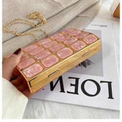Factory Direct Full Diamond Bowknot Evening Clutch Bags For Women Wedding Dress Bag 2024