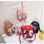 Bags for women ladies backpack 2024 factory wholesale small backpack fashion pu leather silk scarf shoulder bag