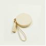 2024 Custom Logo Genuine Leather Mini Round Coin Purse For Women Small Pouch Bag