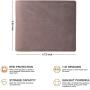 Crazy Horse Genuine Leather Slim Pocket Wallets Men Bifold Short Wallet