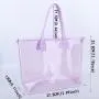 RTS 10 Neon Colors Waterproof Durable Transparent Totes Ladies Women Clear PVC Large Shopping Beach Tote Jelly Clear Tote Bag