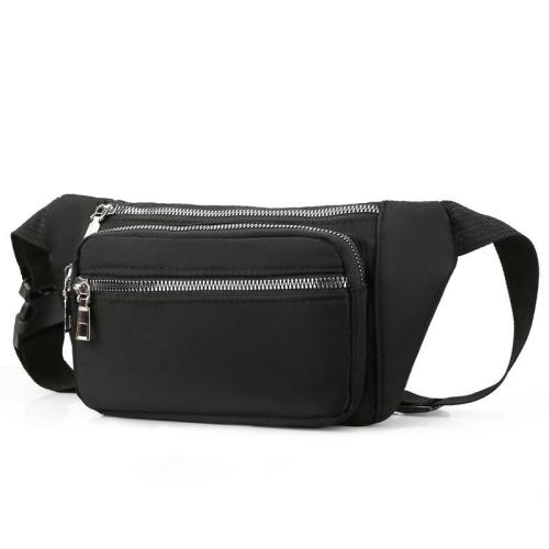 HR019 Newest Fashion Travel Waist Bag Buckle Woven Oxford Zipper Crossbody Bag Outdoor Running Solid Color Phone Storage Bag