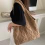 XL331 Vintage Handmade Woolen Knitting Bag New Version Shoulder Bag Lightweight Ladies Tote Bag Imported Shopping Handbag