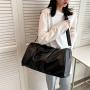 Custom Logo Lightweight Crocodile Pattern PU Short-distance Travel Duffle Girls Weekend Overnight Sport bag