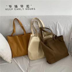 2023 Canvas Tote Bag For Ladies Pure Color Large Capacity Wholesale Women Handbags All-Match Simple Shopping Shoulder Bags