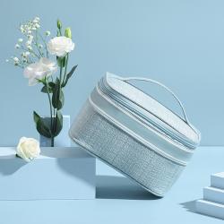 ODM OEM NEW Arrival 2023 Aopiya wholesale custom pu leather  portable terylene travel cosmetic bag organizer