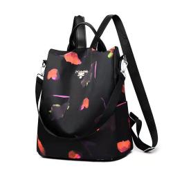 Women's Multifunctional Large Capacity Nylon Backpack Waterproof Anti-Theft Dual-Purpose Bag Fashionable Simple Design
