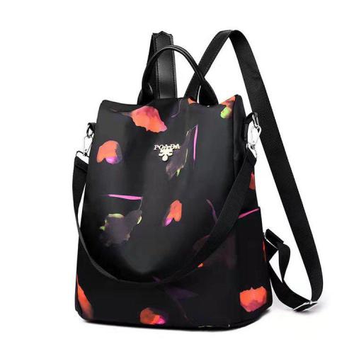 Women's Multifunctional Large Capacity Nylon Backpack Waterproof Anti-Theft Dual-Purpose Bag Fashionable Simple Design