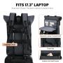 LOVEVOOK Large Capacity Waterproof Laptop Rucksack Daypack Oxford School Work Travel Laptop Backpack Rolltop Backpack Unisex
