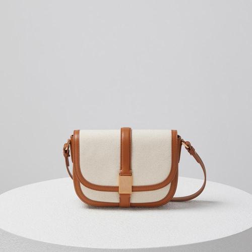 Wholesale Custom Hot-Selling Women Bags Eco-Friendly Leather And Canvas Luxury Sling Bag Hand Bag