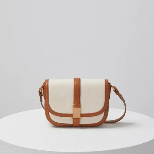 Wholesale Custom Hot-Selling Women Bags Eco-Friendly Leather And Canvas Luxury Sling Bag Hand Bag