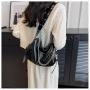 Retro large capacity rivet female purse handbag shoulder crossbody bag chain decoration leather sling bags for ladies