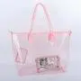 Keymay RTS Large Plastic Colored Clear Pvc Tote Bag Clear Purses Women Handbags Clear Stadium Approved Tote Bag Tote Bag Clear