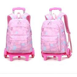 Custom Cute Fashion Kids Girls and Boys School Backpack School Bags with Wheel Rolling