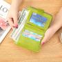 2024 New Women's Short Wallet Student Cute Zipper Card Bag Soft Leather Wallet Coin Purse