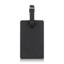 Leather Luggage Tags Travel Bag Labels with Name ID Card Suitcase Baggage Handbag School Bag Label Privacy Protection Black