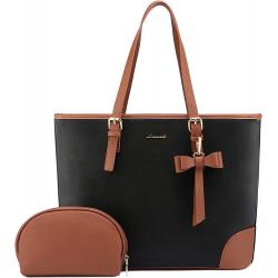 LOVEVOOK Waterproof Computer Totes Purse Business Office Briefcase Work Handbag Shoulder Bag Large Laptop Tote Bag for Women
