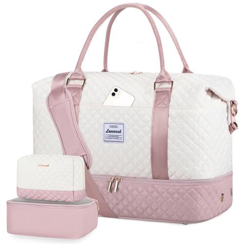 Wholesale LOVEVOOK Carry on Waterproof Nylon Travel Duffle Bag Custom Foldable Luggage Storage Duffel weekender Bag for women