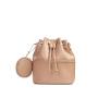 Black Color Fashion Flower Shape Soft Leather Ladies Bucket Bags With Mini Pouch Sac Main Femme Large Capacity Women Handbags