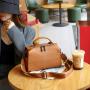 Genuine leather new versatile and fashionable top layer cowhide single shoulder crossbody bag