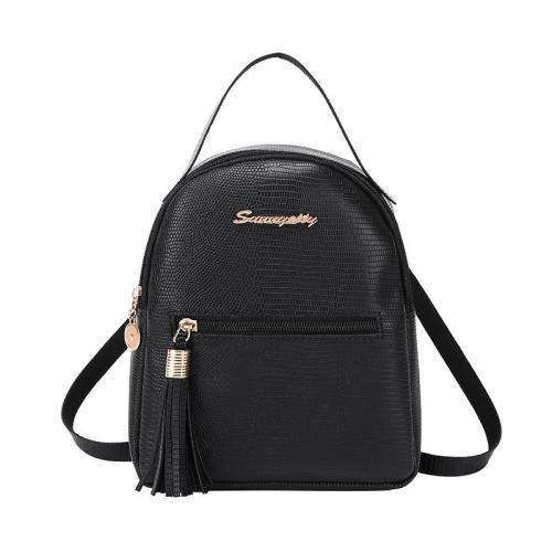 2024 Minimalist Personalized Leather Backpack Fashionable Korean Edition Tassel Book Bag Cheap Wholesale for Women