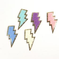 Custom Chenille Patch Letters Patterns Plane Rainbow Star Flower Butterfly Castle Patch Self Adhesive Stickers Self DIY Patch