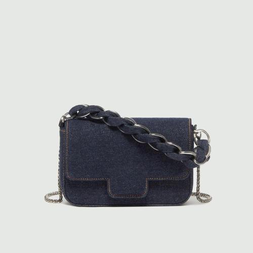 2024 Branded Lady Sling Bags Retro Blue Flip Lock Shoulder Bags Women Denim Handbag Chain Messenger Bags For Girls