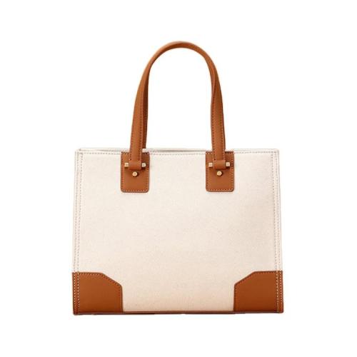 2021 Stylish Canvas Lady Tote Bag Casual Creative Contrast color Crossbody Bag  Custom PU Leather Handbag