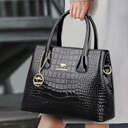 2024 Bags for Women Patent Leather Bright Face Handbag Fashionable New European and American Style Messenger Shoulder Bag