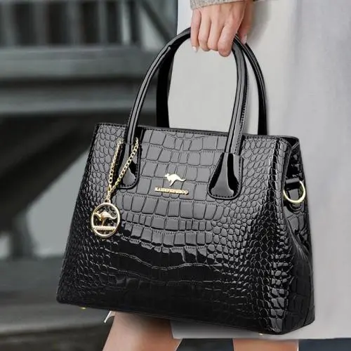 2024 Bags for Women Patent Leather Bright Face Handbag Fashionable New European and American Style Messenger Shoulder Bag