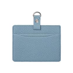 School Employee ID Card Holder Pass Case with Neck Strap PU Leather Name Holder Name Tag Case