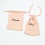 Hot Sale Pink Gauze Cotton Drawstring Pouch Cosmetic Packaging Bag Custom Logo Pink Cotton Gauze Gift Bag
