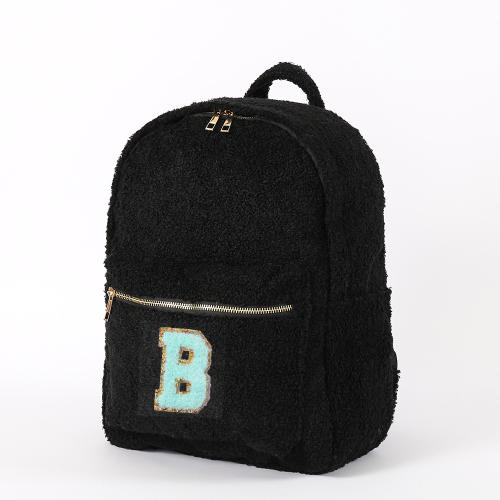 Boys Girls Winter School Bags Furry Teddy Backpack Kids Children Pink Black Sherpa Backpacks for School Teenager Bag School