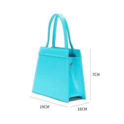 Sweet Color Ladies Handbags Square Shape Long Shoulder Strap Factory Manufacture Pu Leather Crossbody Bag