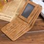 Hot Men Vintage Wallets Famous Brand Men Retro Nubuck Pu Leather Wallet Purses Multifunctional Men Billfold Credit Cards Holders