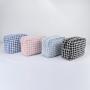 New Trend Stock Low MOQ Women Makeup Bag Large Capacity Tweed Fabric Plaid Custom Logo Travel Cosmetic Pouch