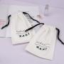 Custom Logo Printing Recycled Brush Canvas Dust Bag For Packaging Handbag Luxury Drawstring Canvas Shopping  Dust Pouch