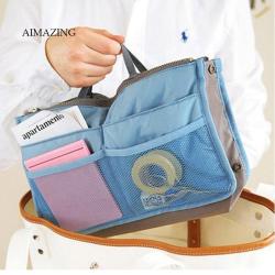 Travel Cosmetic Organizer Bag Multi-functional bag with multiple Mesh Pockets Built into The Bag and Zippered Pockets
