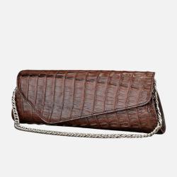 Custom Made Luxury Genuine Crocodile Skin Leather Women Ladies Evening Party Clutch Bag Purse