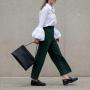 Korea Style Casual Ladies Handbags Custom Classic Black Pu Leather Hand Bag For Luxury Women