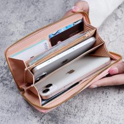 Fashion Design women's long wallet Pu Leather Women's Purse Korean style simple zipper coin purse card bag clutch wallets