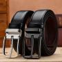 Custom Size Metal Pin Belt Buckle Leather Belt Mens Casual Genuine Leather Belt For Men