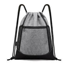 Gelory Waterproof Drawstring String Bag Shoulder Rucksack Sport Gym Storage Drawstring Backpack Bag With Side Pocket
