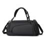 Large Capacity Waterproof Travel Duffle Gym Bag with Shoe Compartment Black Training Backpack