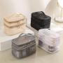 Large capacity portable travel minimalist mesh makeup bag