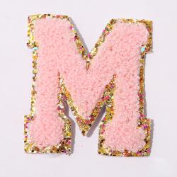 Hot Sales New Design Factory Multi Colors Low MOQ Wholesale Embroidery Chenille Patches Chenille Letter Stickers Custom